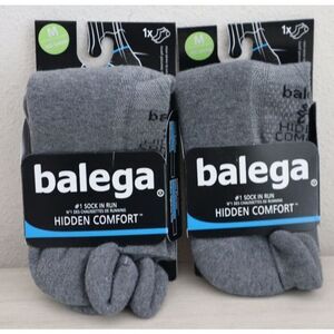 Balega 8025/0339 Unisex Sz Medium Charcoal Gray Hidden Comfort Low Cut Socks